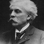 Black and white photograph of Gabriel Fauré
