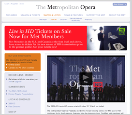 Visit the Metropolitan Opera online